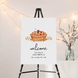 Cutie Pie Cherry Fall Baby Shower Welcome Sign