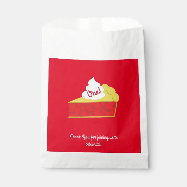 Cutie Pie Cherry Kid's Birthday Party Favor Bag (Front)