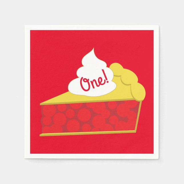 Cutie Pie Cherry Kid's Birthday Party Napkins (Front)
