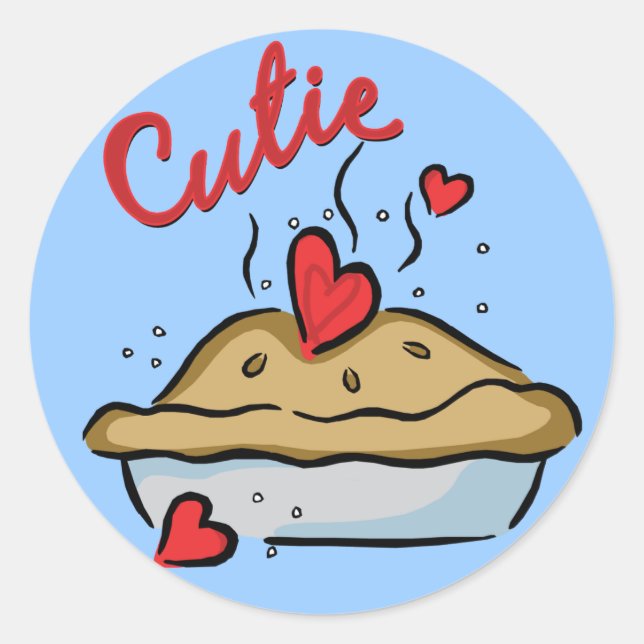 Cutie Pie Classic Round Sticker (Front)
