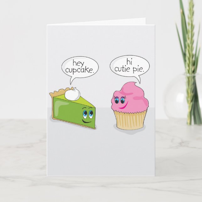 Cutie Pie / Cupcake Valentine's Day Card (Front)