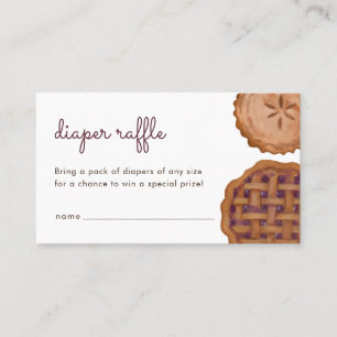 Cutie Pie Diaper Raffle Baby Shower Insert Card