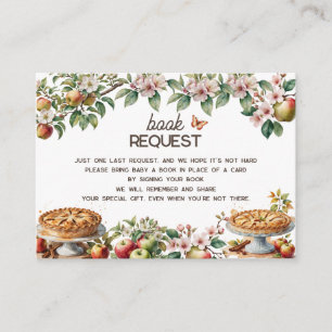 Cutie Pie Fall Autumn Baby Shower Book Request Enclosure Card