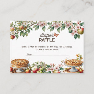 Cutie Pie Fall Autumn Baby Shower Diaper Raffle Enclosure Card
