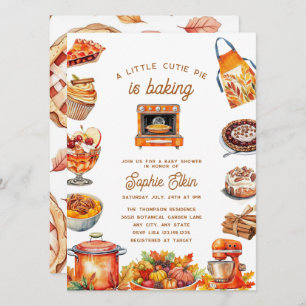 Cutie Pie Fall Autumn Baby Shower Invitation