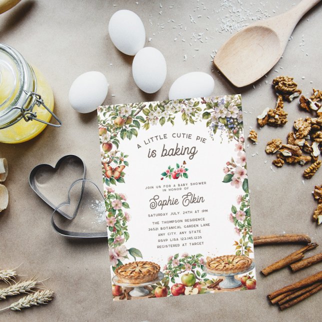 Cutie Pie | Fall Autumn Baby Shower Invitation (Creator Uploaded)