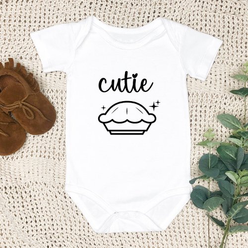 Cutie Pie  Fall Baby _ Funny Thanksgiving Baby Bodysuit