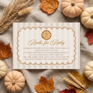 Cutie Pie Fall Baby Shower Books For Baby Enclosure Card