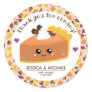 Cutie Pie Fall Baby Shower Classic Round Sticker