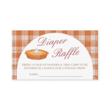 Cutie Pie Fall Baby Shower Diaper Raffle Card