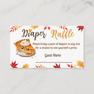 Cutie Pie Fall Baby Shower Diaper Raffle Enclosure Card