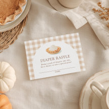 Cutie Pie Fall Baby Shower Diaper Raffle Ticket