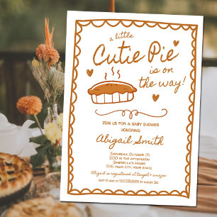 Cutie Pie Fall Baby Shower Invitation
