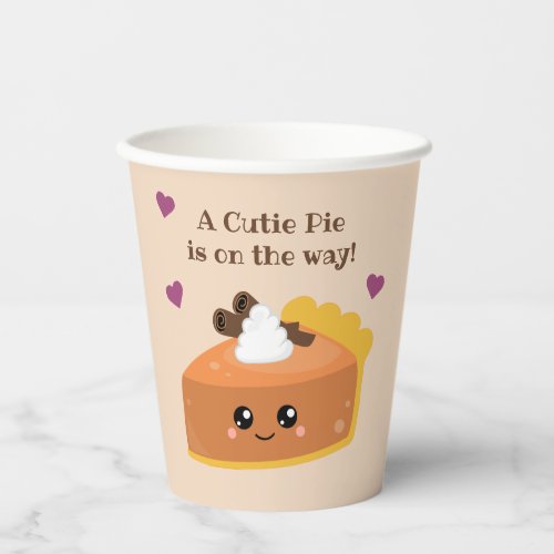 Cutie Pie Fall Baby Shower Paper Cups