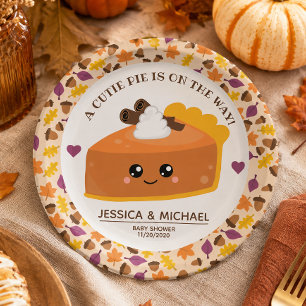 Cutie Pie Fall Baby Shower Paper Plates
