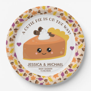 Cutie Pie Fall Baby Shower Paper Plates