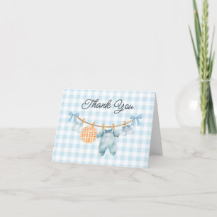 Cutie Pie Fall Boy Baby Shower Thank You Card