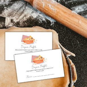 Cutie Pie Flower Fall Diaper Raffle Baby Shower Enclosure Card