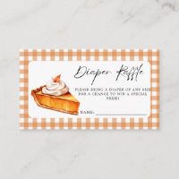 Cutie Pie Gingham Fall Baby Shower Diaper Raffle