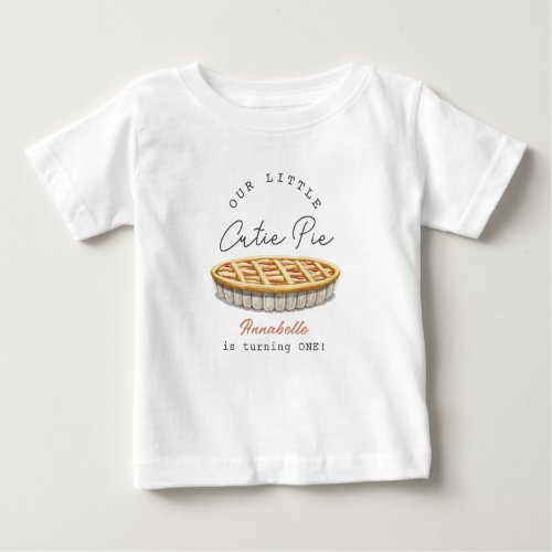 Cutie Pie Girl 1st Birthday Baby T_Shirt