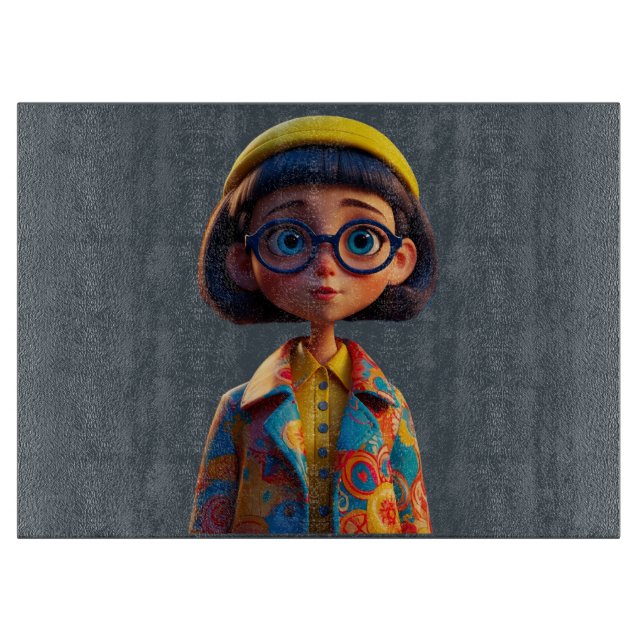 Cutie Pie Glass Cutting Board (Front)