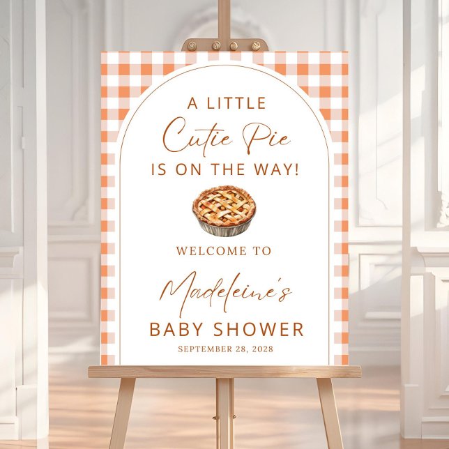 Cutie Pie Is On The Way Baby Shower Welcome Sign (Creator Uploaded)