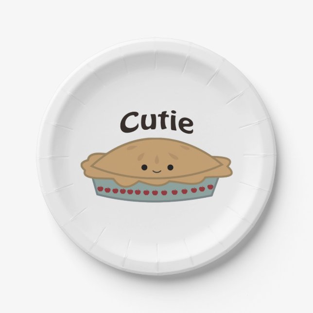 Cutie Pie Paper Plates (Front)