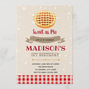 Cutie pie party invitation