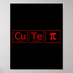 Cutie Pie Pi Day Math Periodic Table Valentine Gif Poster