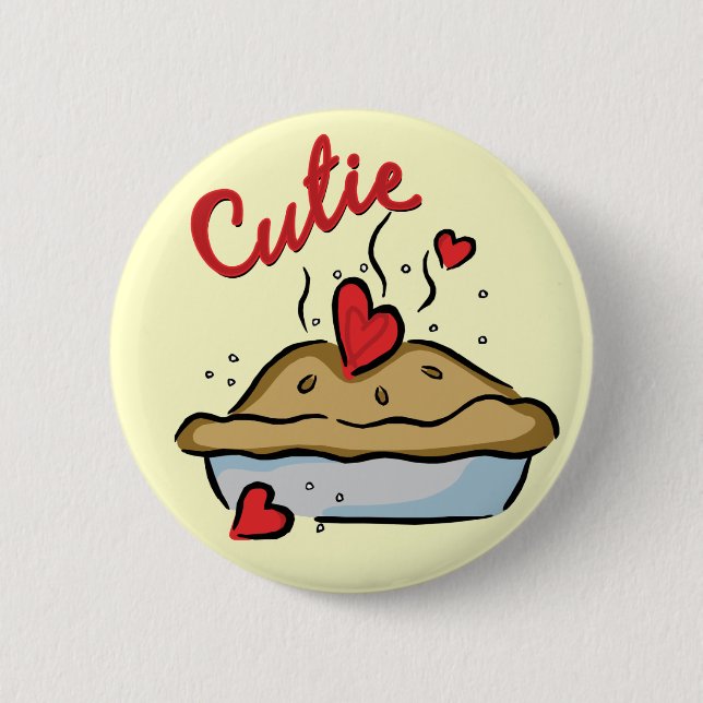 Cutie Pie Pinback Button (Front)