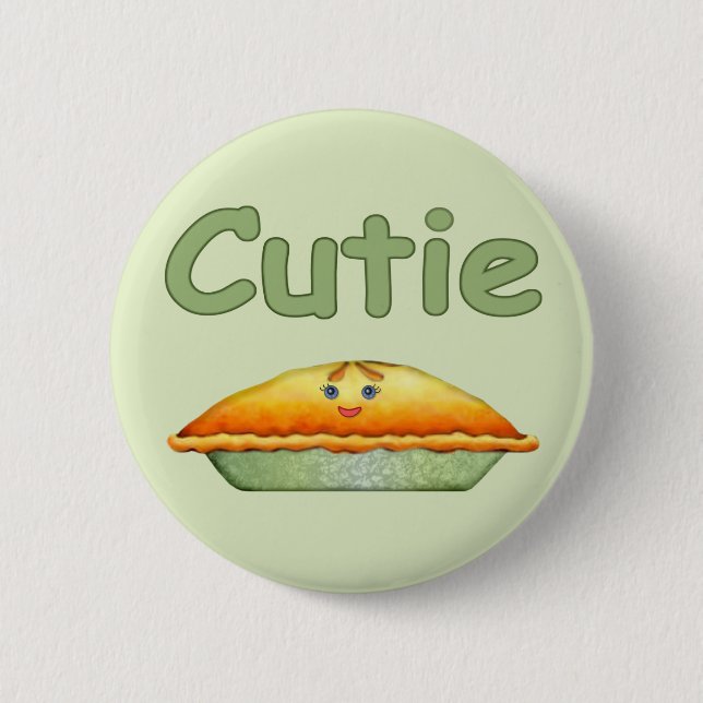 Cutie Pie Pinback Button (Front)