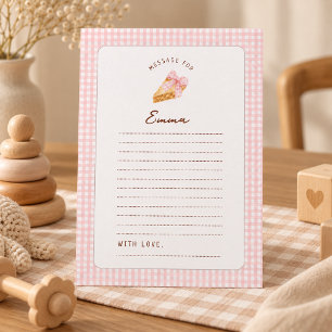 Cutie pie pink First Birthday Time Capsule Cards
