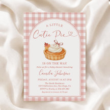 Cutie Pie Pink Gingham Fall Baby Shower