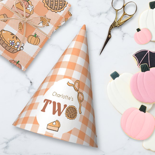 Cutie Pie Pumpkin Birthday Party Hat (Creator Uploaded)