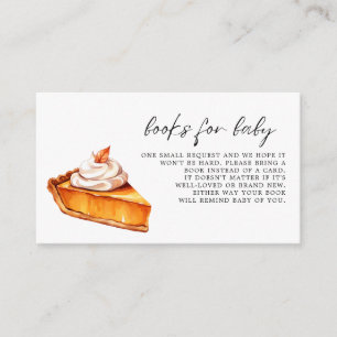 Cutie Pie Pumpkin Fall Baby Shower Books for Baby Enclosure Card