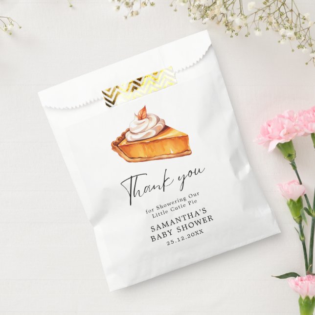 Cutie Pie Pumpkin Fall Baby Shower  Favor Bag (Sealed)
