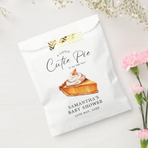 Cutie Pie Pumpkin Fall Baby Shower  Favor Bag