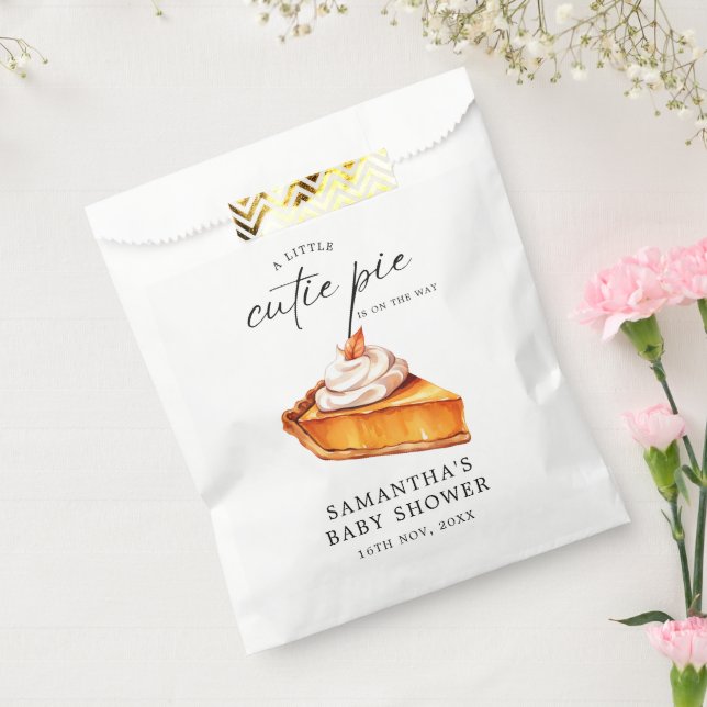 Cutie Pie Pumpkin Fall Baby Shower  Favor Bag (Sealed)