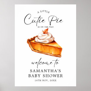 Cutie Pie Pumpkin Fall Baby Shower Welcome Signs