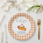 Cutie Pie Pumpkin Fall Gingham Baby Shower  Paper Plates<br><div class="desc">Cutie Pie Pumpkin Fall Baby Shower Gingham</div>