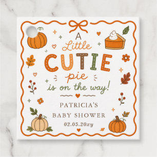 Cutie Pie Pumpkin Gender Neutral Baby Shower Favor Tags