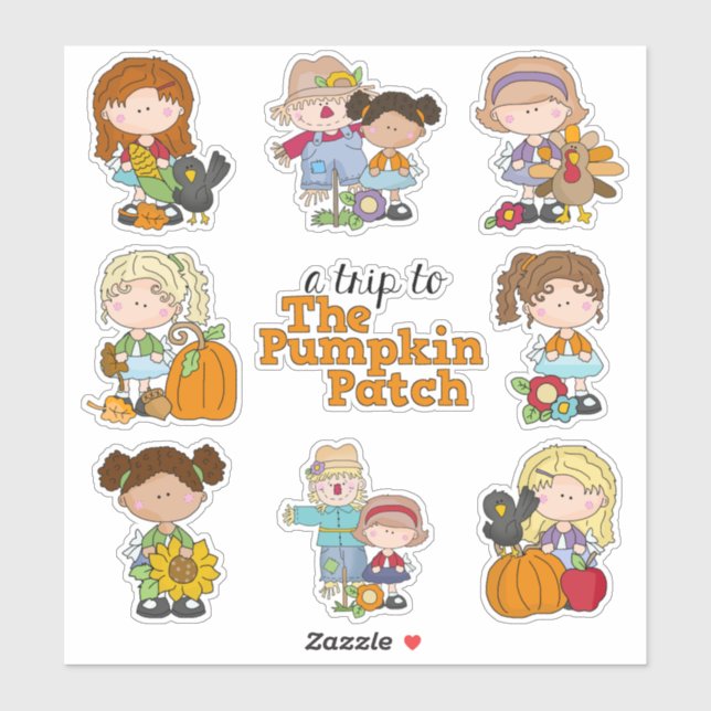 Cutie Pie Pumpkin Patch Sticker (Sheet)