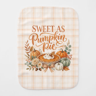 Cutie Pie Pumpkin Pie Baby Burp Cloth