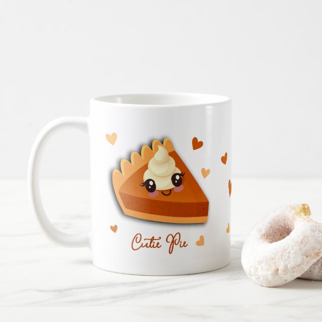 Cutie Pie Pumpkin Slice  Coffee Mug (With Donut)