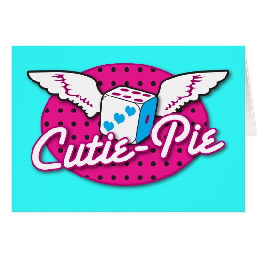 Cutie Pie rockabilly design NP Cards (Front Horizontal)