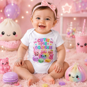 Cutie Pie Squishie Cute Dumpling Bubble Tea Baby Bodysuit