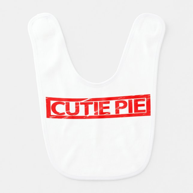 Cutie Pie Stamp Baby Bib (Front)