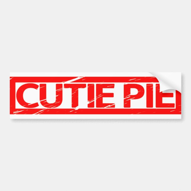 Cutie Pie Stamp Bumper Sticker (Front)