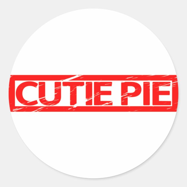 Cutie Pie Stamp Classic Round Sticker (Front)