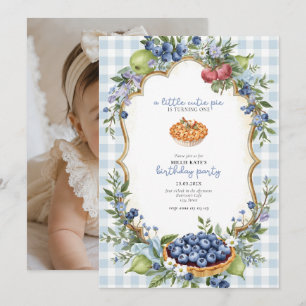 Cutie Pie Sweet One First Birthday Invitation